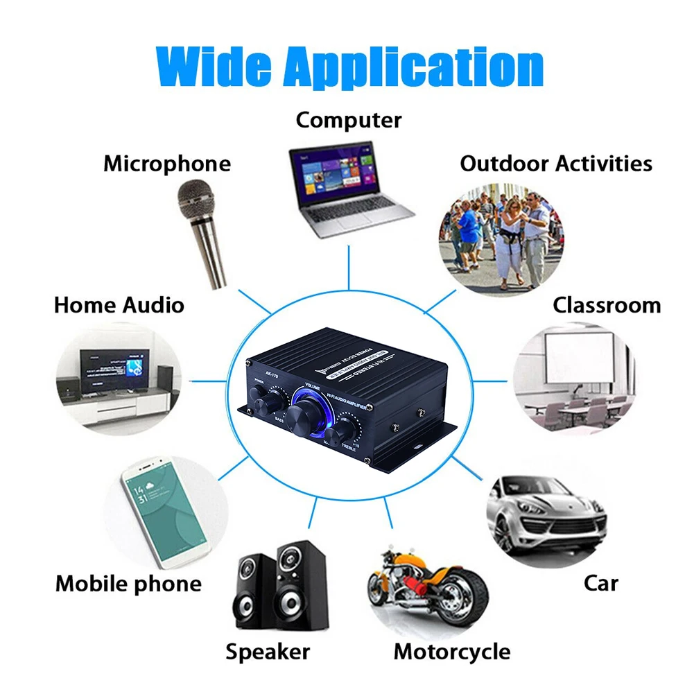 200 Вт + 200 Вт профессиональные домашние усилители HiFi стерео аудио усилитель сабвуфер автомобильная театральная звуковая система