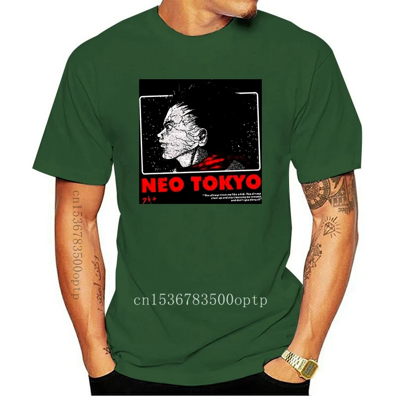 Мужская одежда Новая Винтажная аниме Akira 90s Япония Neo рубашка с надписью