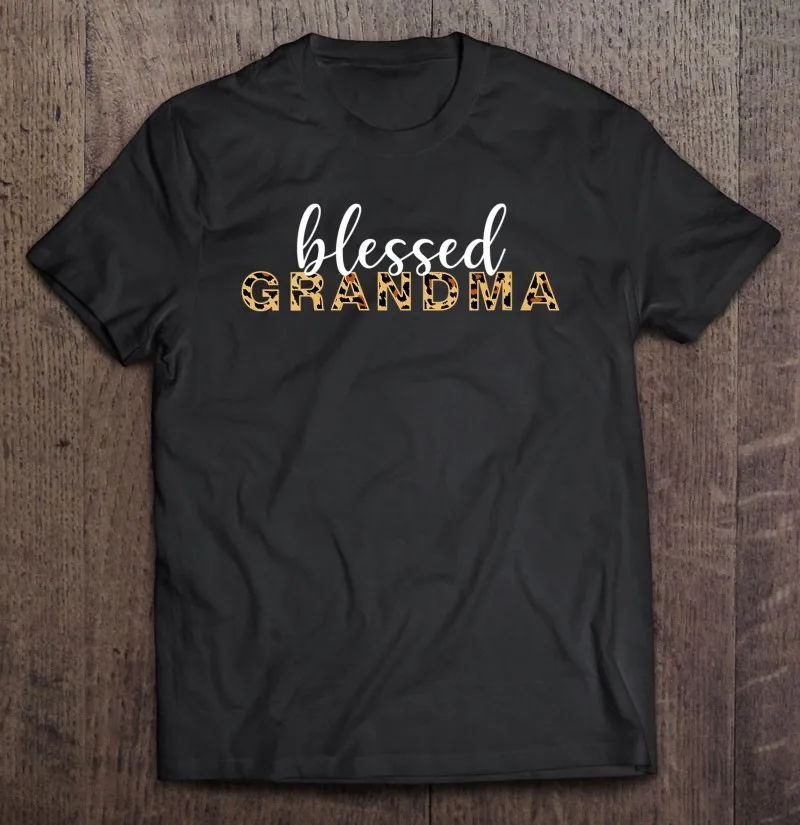 

Футболка женская с леопардовым принтом, милая надпись «бабушка», подарок на день матери, топ для мужчин и женщин, рубашка