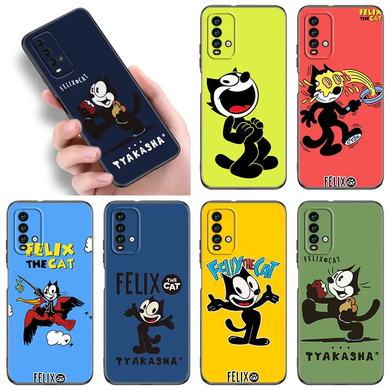 Мультяшный F-Felix The C-cat телефонная лампа для Redmi 11 Prime 11A 12C 13C A1 A2 Plus A3 12 4G 10 13R Φ 9A 10A 9C 10C