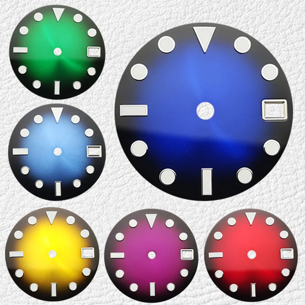 

Модифицированные аксессуары для часов 28,5 мм, светящийся циферблат NH35, подходит для часовых аксессуаров NH35 с индивидуальным логотипом