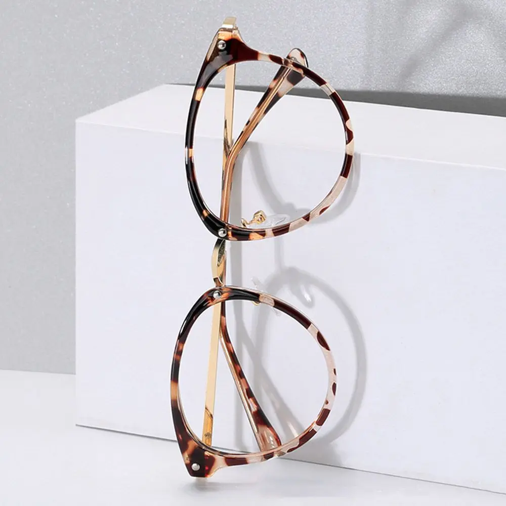

Unisex Women Round Frame Metal Anti-UV Blue Rays Glasses Computer Goggles Eyeglasses Eyewear