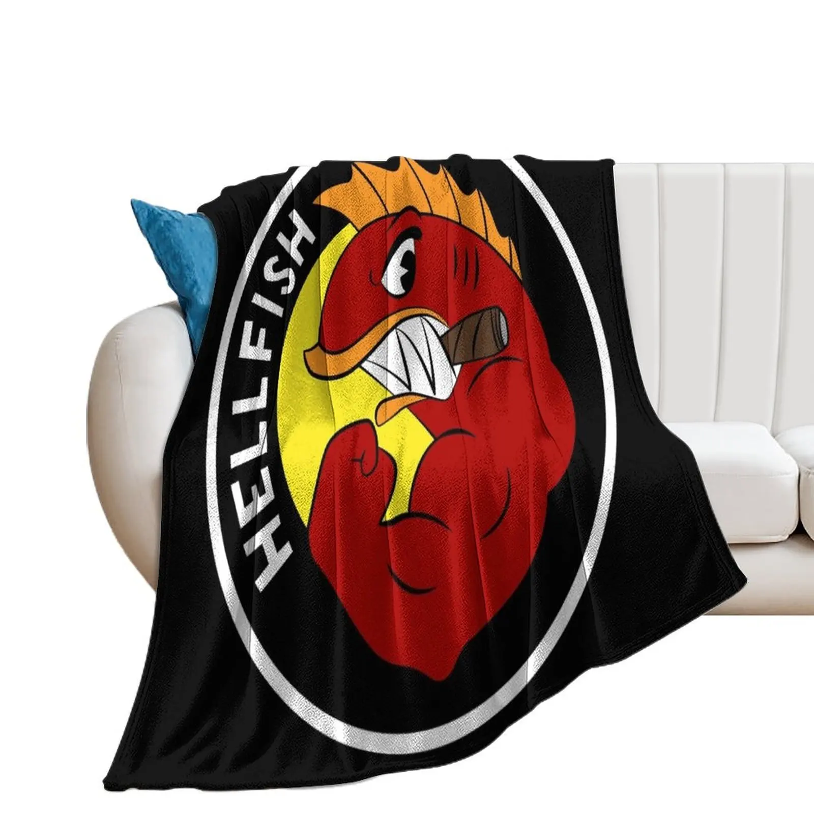 Летающая черная рыба! -Роскошное Одеяло с изображением летающей рыбы покрывало