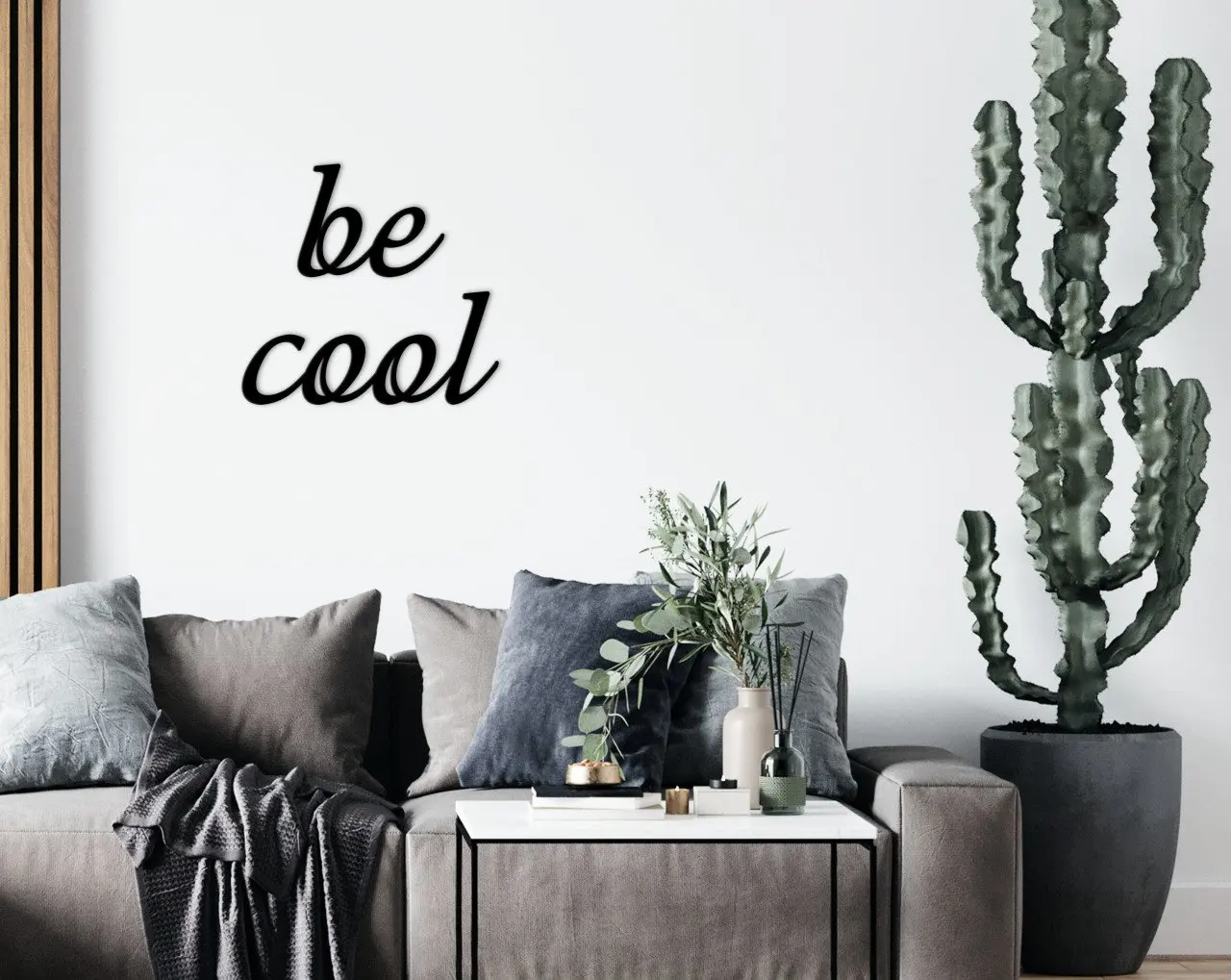 

BK Home Be Cool Wall Yazısı-1 Modern Convenient Reliable Decoration Gift Quality Design Simple Cool Black Color