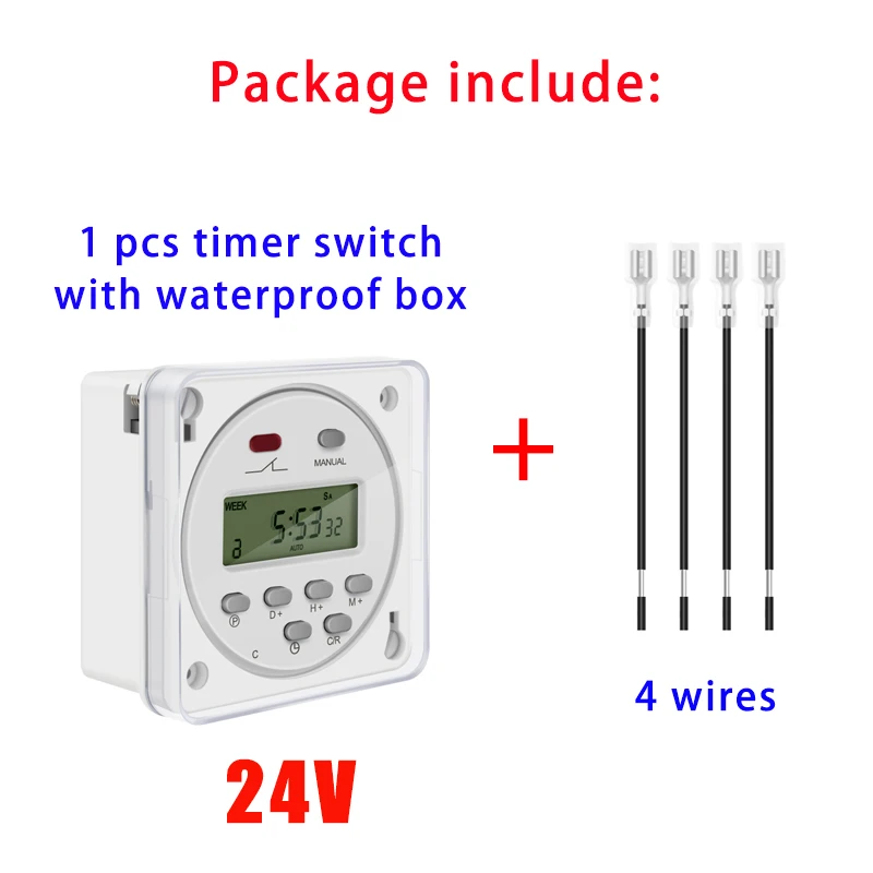 

Таймер блока питания времени CN101A, с ЖК-дисплеем, 12 В, 24 В, 110 В, 220 В, водонепроницаемая