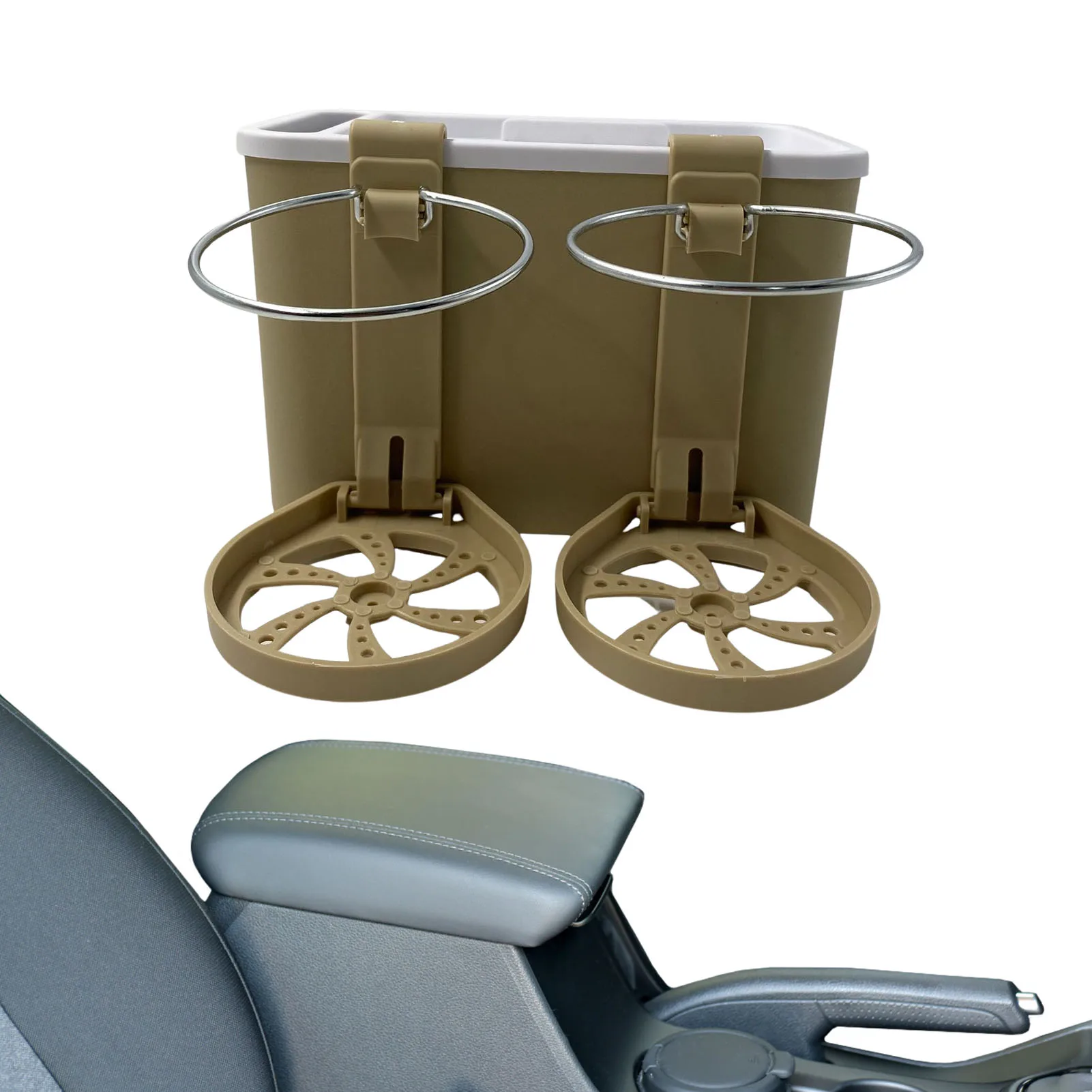 

Car Armrest Storage Box Water Cup Holder Car Seats Tissue Organizer Multifunctional Car Accessories Organizer For Water Cup