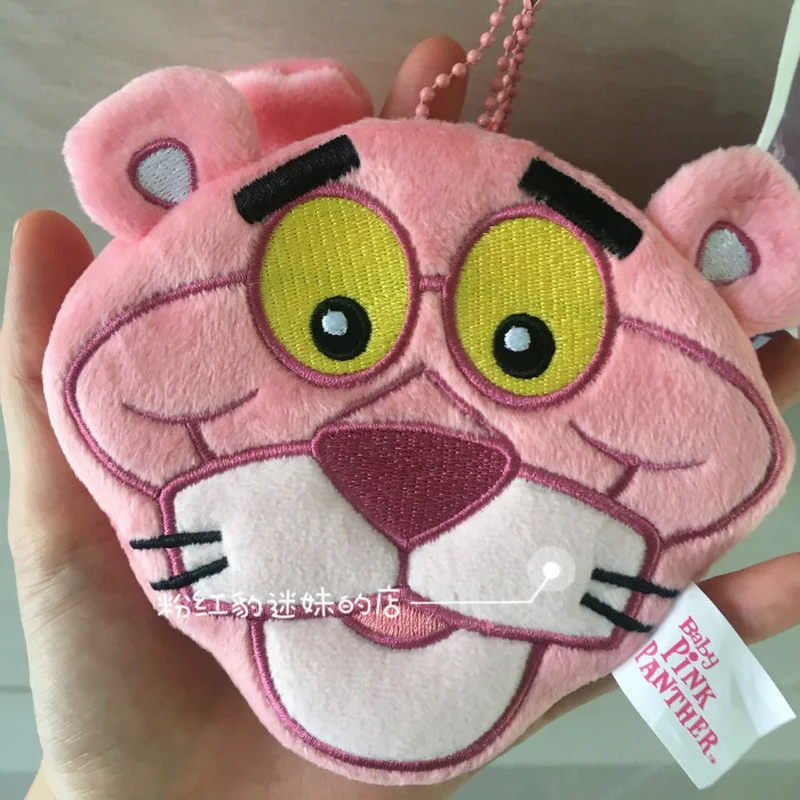 Cartoon Pink Panther Coin Purse Cute Doll Pendant Ornaments Accessories Pendant Collection Present