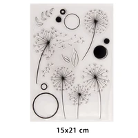 new arrival dandelion clear stamps for diy scrapbooking crafts stencil fairy plants rubber stamps card make photo album decor