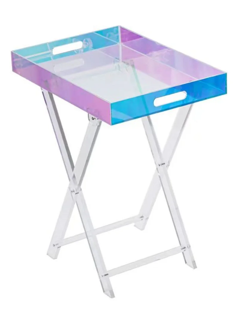 

Transparent Acrylic Tea Table Floating Window Sill Side Table Tatami Small Tea Table Minimalist Creative Foldable and Table