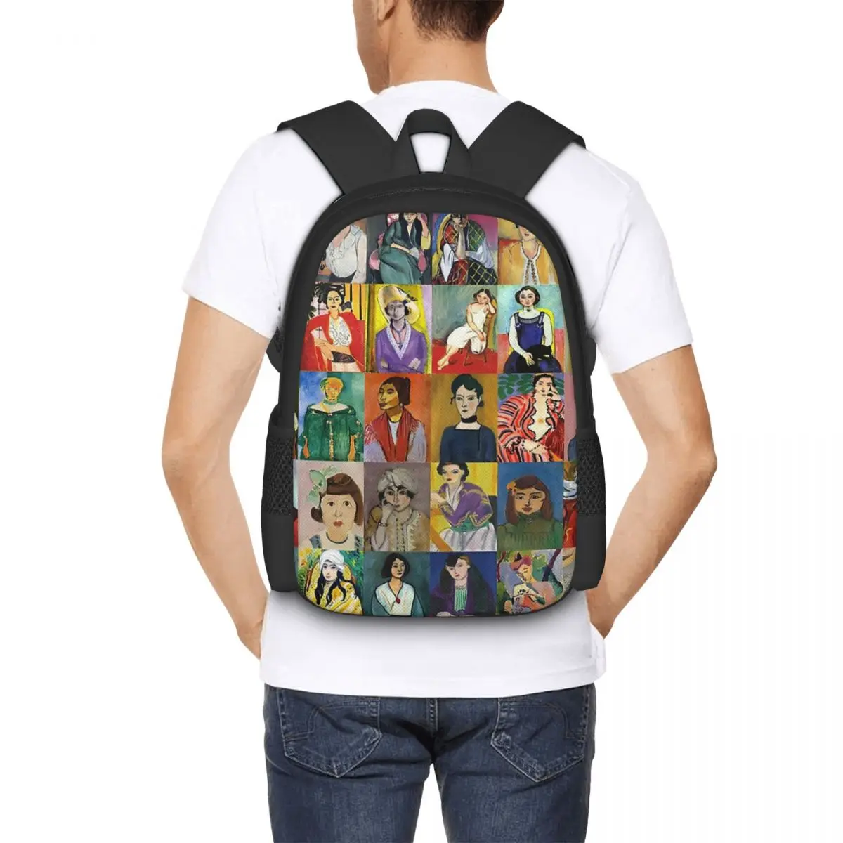 Henri Matisse Faces Backpack for Girls Boys Travel RucksackBackpacks for Teenage school bag