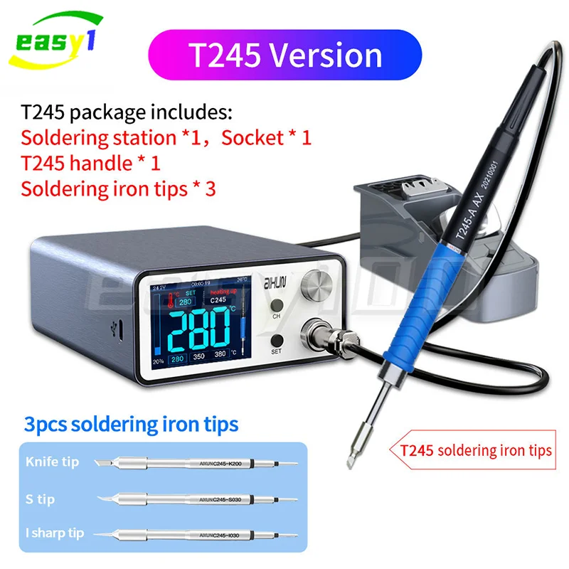 Умная паяльная станция JCID AIXUN T3A с ручкой T245 сварочные наконечники для детской