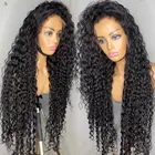 Необработанные индийские волнистые кружевные передние парики, прозрачные кружевные волнистые HD 5X5 парики с застежкой на сетке, 100% кудрявые Человеческие волосы Remy, парики на сетке