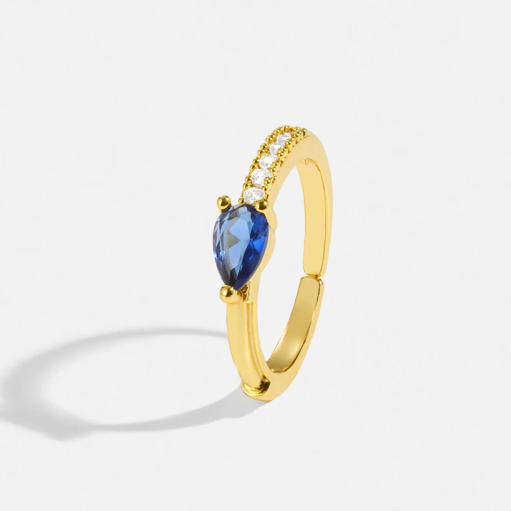 

Rings For Women Gold Color Heart Zircon Open Cute Finger Engagement Wedding Ring Simple Style Festival Party Fashion Jewelry