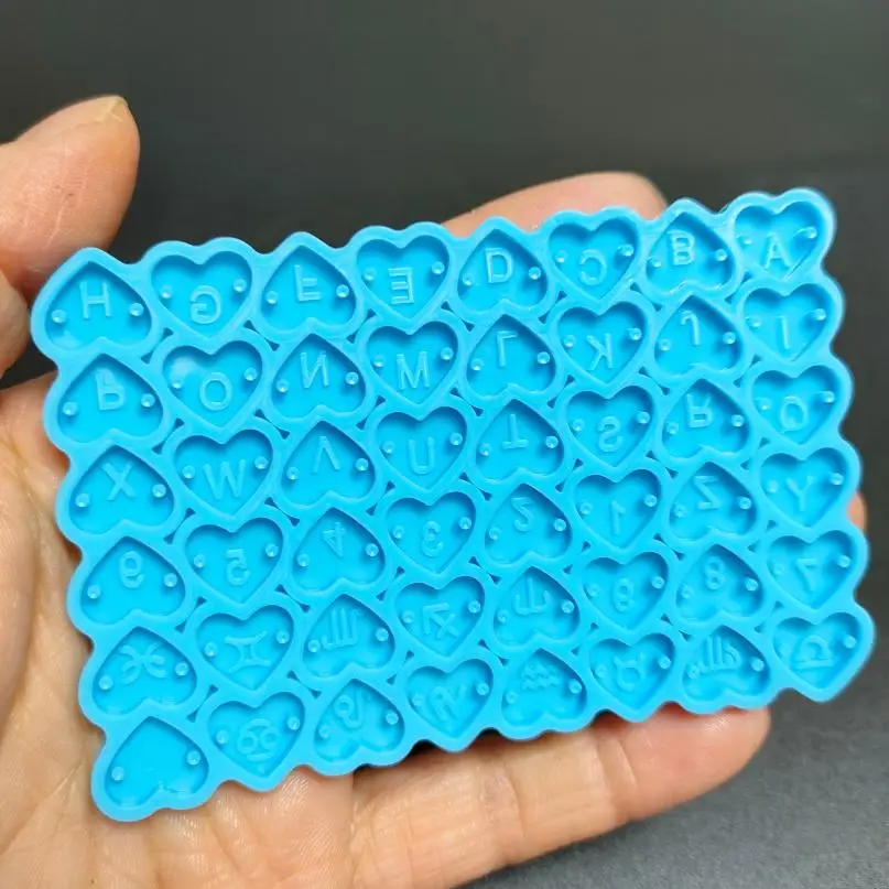 

Lydia 2 Line Holes Heart Letters Mold Alphabet Fondant Mold Chocolate Clay Mould Love Mold Resin Frame for Making Jewellery
