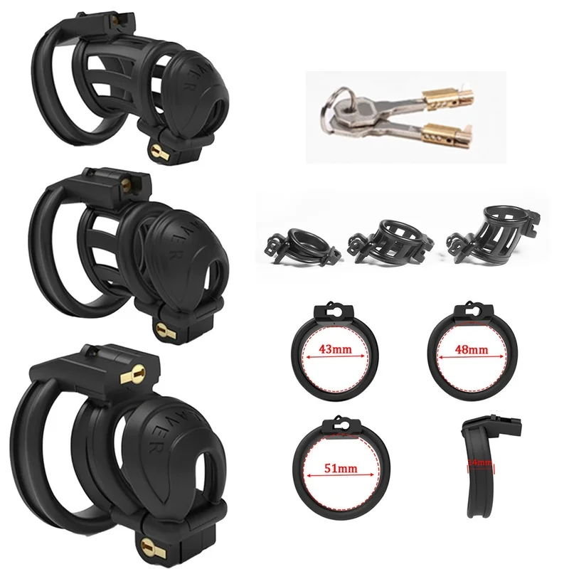 2022 Новинки Мужское Устройство для Опеки с Мочеиспускательным Отверстием Кольцо из Смолы для Пениса Крышка для Клетки Члена 3 Взрослые Секс-игрушки для Мужчин на.