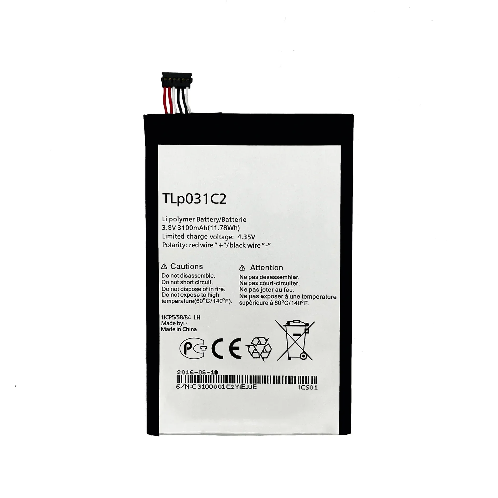 TLP031C2 Высококачественная сменная батарея для Alcatel BT-8030/B M812 3100 мАч встроенные новые