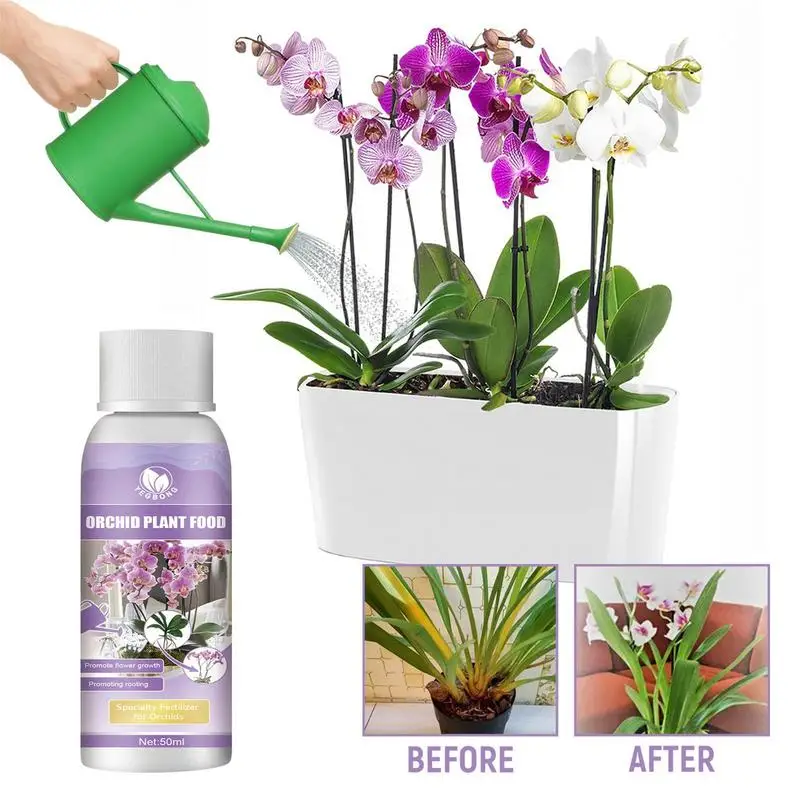 

Orchid Fertilizer Liquid Plant Growing Nutrient Formula Plant Fertilizer 50ml Plant Growth Enhancer Supplement Flower Fertilizer