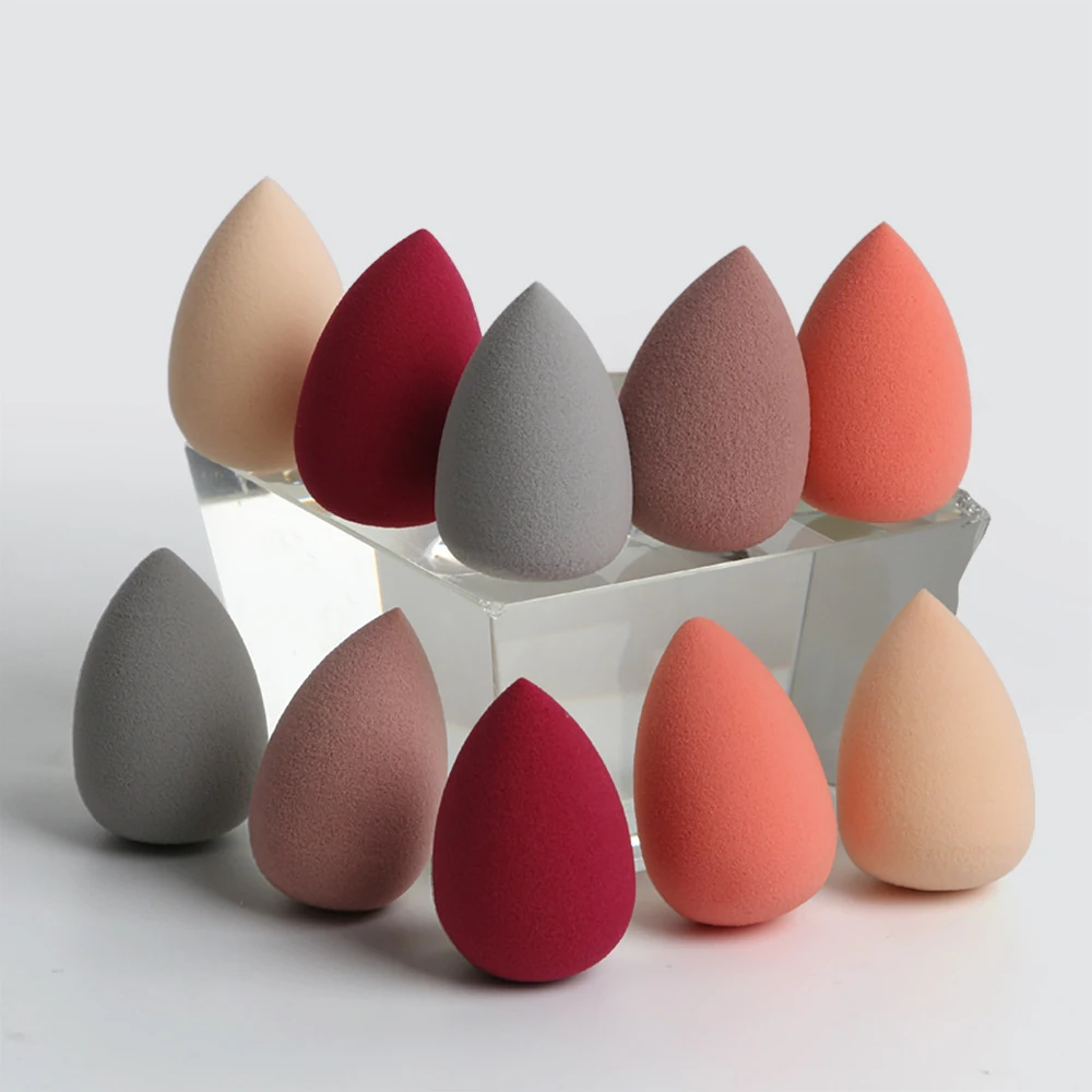 

10Pcs Professional Mini Makeup Sponge Foundation Concealer Powder Cosmetic Puff Blender Facial Beauty Woman Makeup Sets Tools