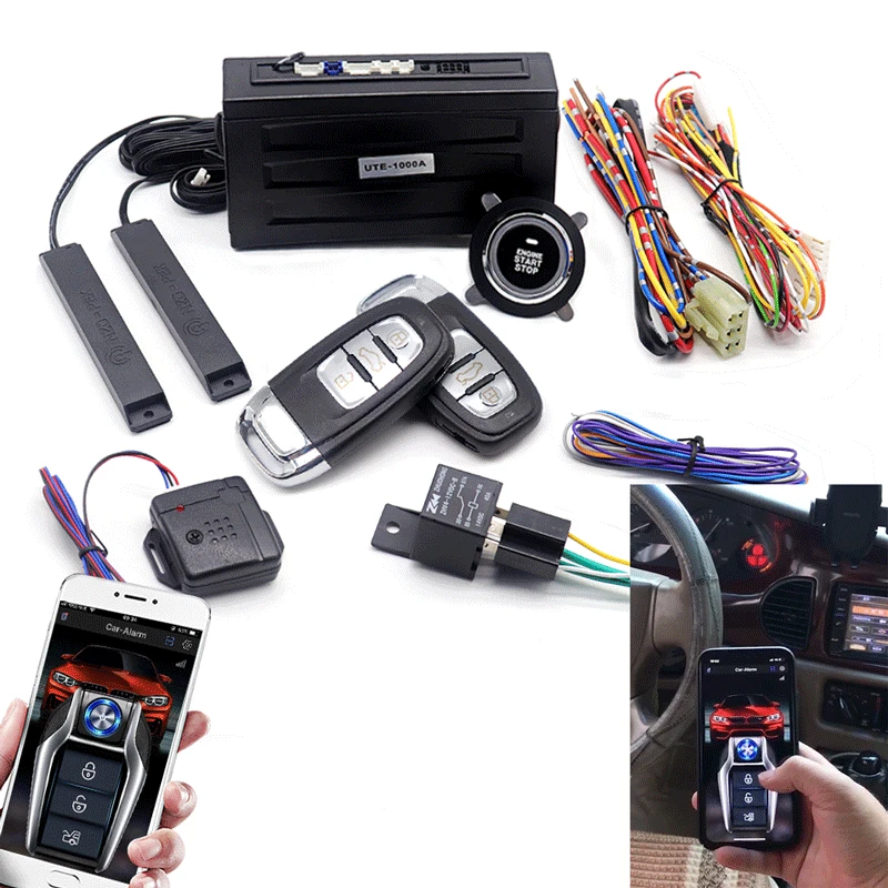 

Universal Car Remote Starter Keyless Entry One Key Engine Start For Car Remot Intelligent Handbrake Detection Remote Car Search