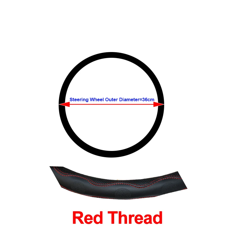 

Чехол на руль автомобиля для 36, 38, 40, 42, 45, 47 50 см, большой грузовик, автобус, фургон, грузовик, искусственная кожа, нескользящая автозащита