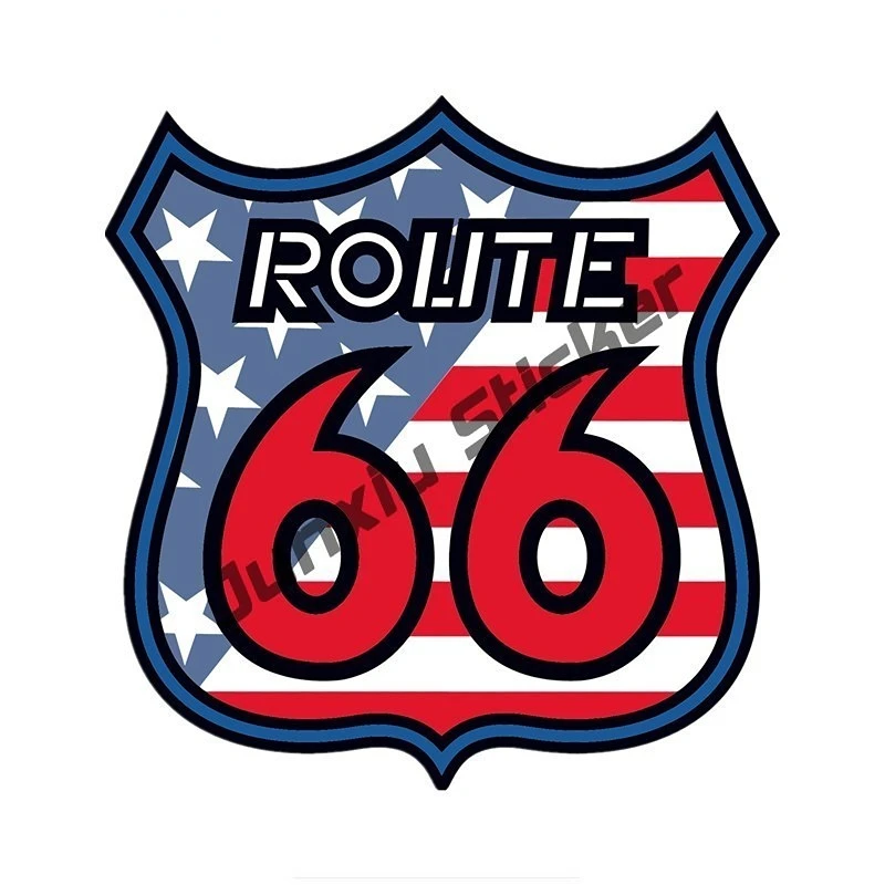 Наклейка круглая US Route 66 Виниловая наклейка на мотоцикл 8 States исторический
