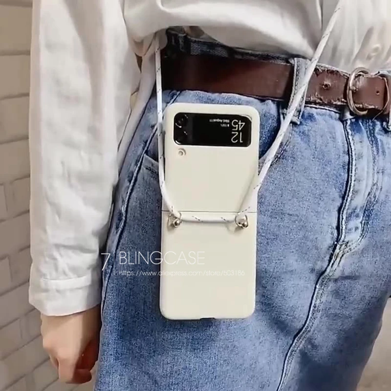 

Long Lanyard Phone case For Samsung Galaxy Z Flip 3 Strap Cover