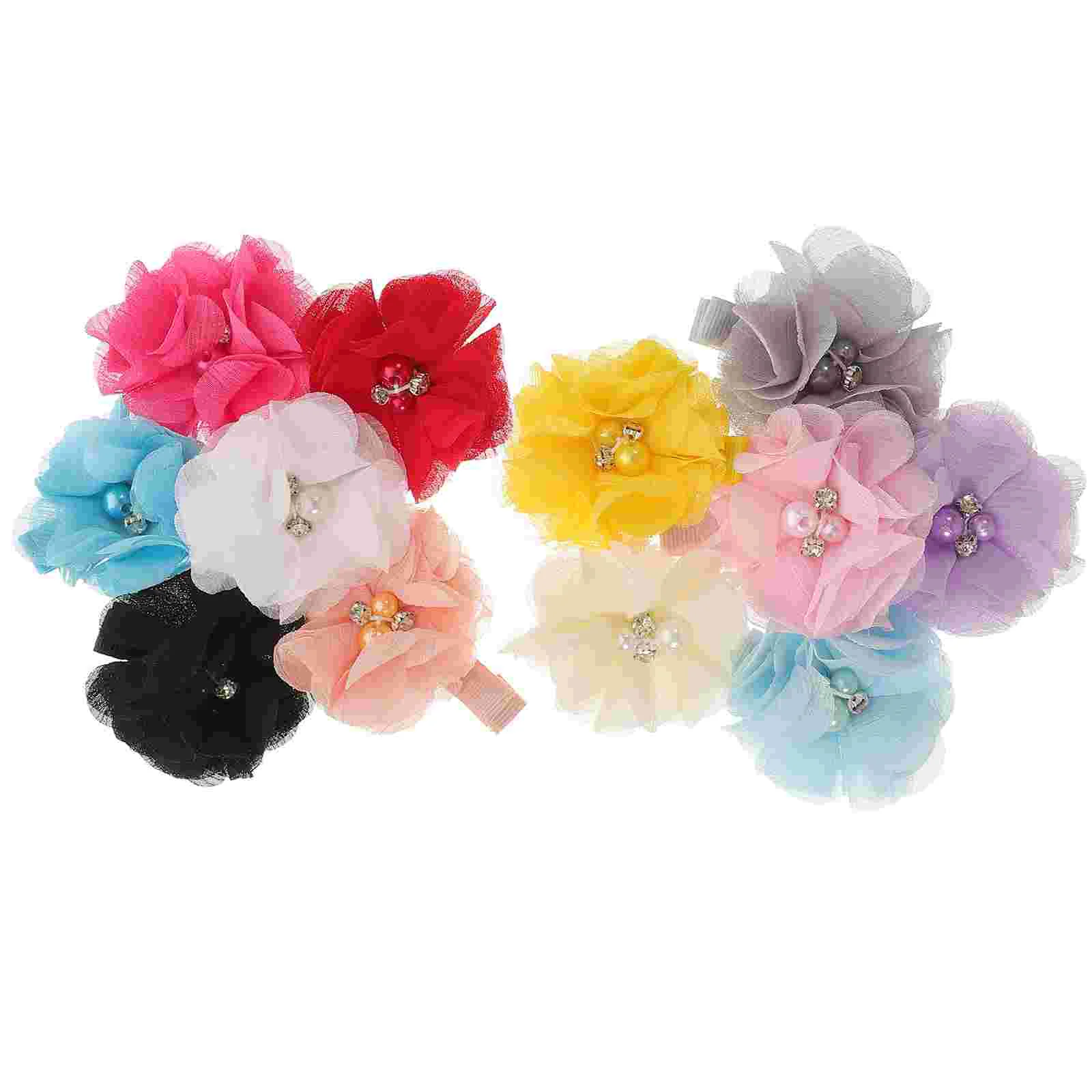 

20 Pcs Dog Bow Flower Headpiece Cat Hair Headgear Cat Headdress Lace Dog Supply Child Dog Hair Pet Dog Hairpins