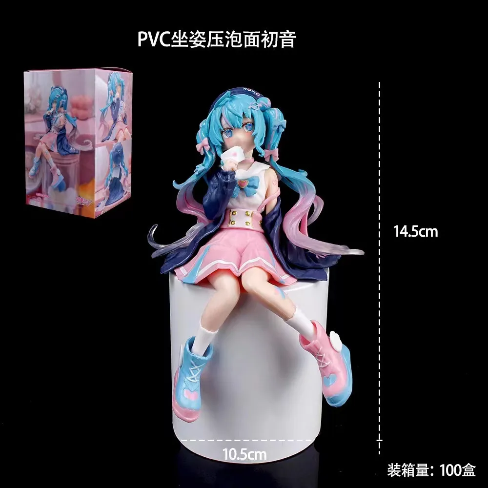 

NEW Virtual Idol Singer Hatsune Miku Anime Figure Two-Dimensional Beautiful Girl Action Figures Kawaii Noodle Stopper Model Toy