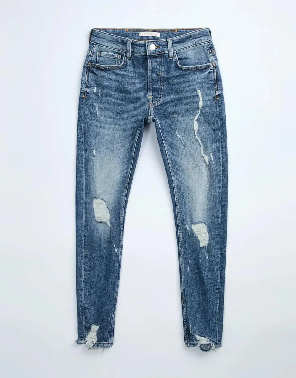 Мужские джинсы Slim Fit премиум-класса с синим лазером | Мужская одежда