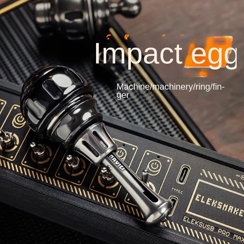 

Mechanical Ring Finger Impact Egg Fingertip Gyro Ratchet Metal Magnetic Useful Tool for Pressure Reduction EDC Black Technology