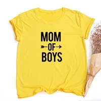 women tee top casual comfortable portable mom of boys letter tee top for festival women t shirt top women t shirt