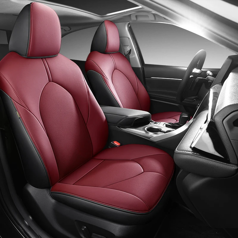 

YUCKJU custom leather boutique car is suitable for 2018-2022 Toyota Camry leather car seat cover protection pad accessories