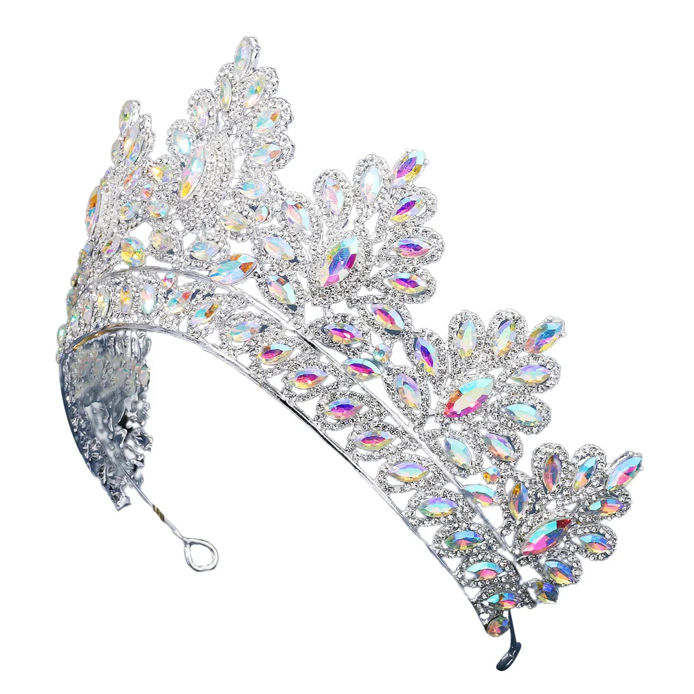 

Alloy Rhinestone Crown Decor Bride Elegant Crown Headdress Delicate Crown