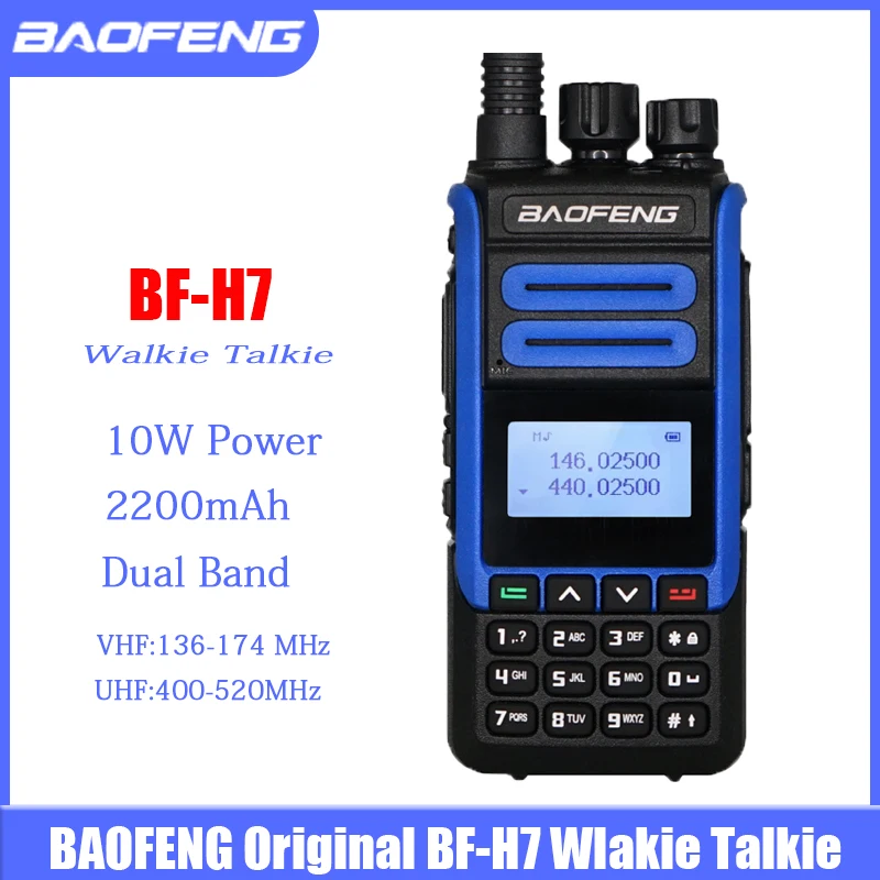 

BAOFENG BF-H7 Walkie Talkie Real 10W 2200mAh Amateur CB Ham Two Way Radio BF H7 Dual Band Transceiver 10KM Hunting Intercom NEW