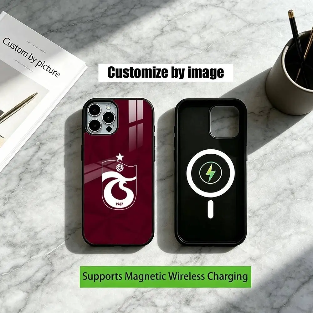 Фото Чехол для телефона Trabzonspor Gift для iPhone 17, 16, 15, 14, 13, 12, 11 Plus, Pro с поддержкой магнитной беспроводной зарядки №2