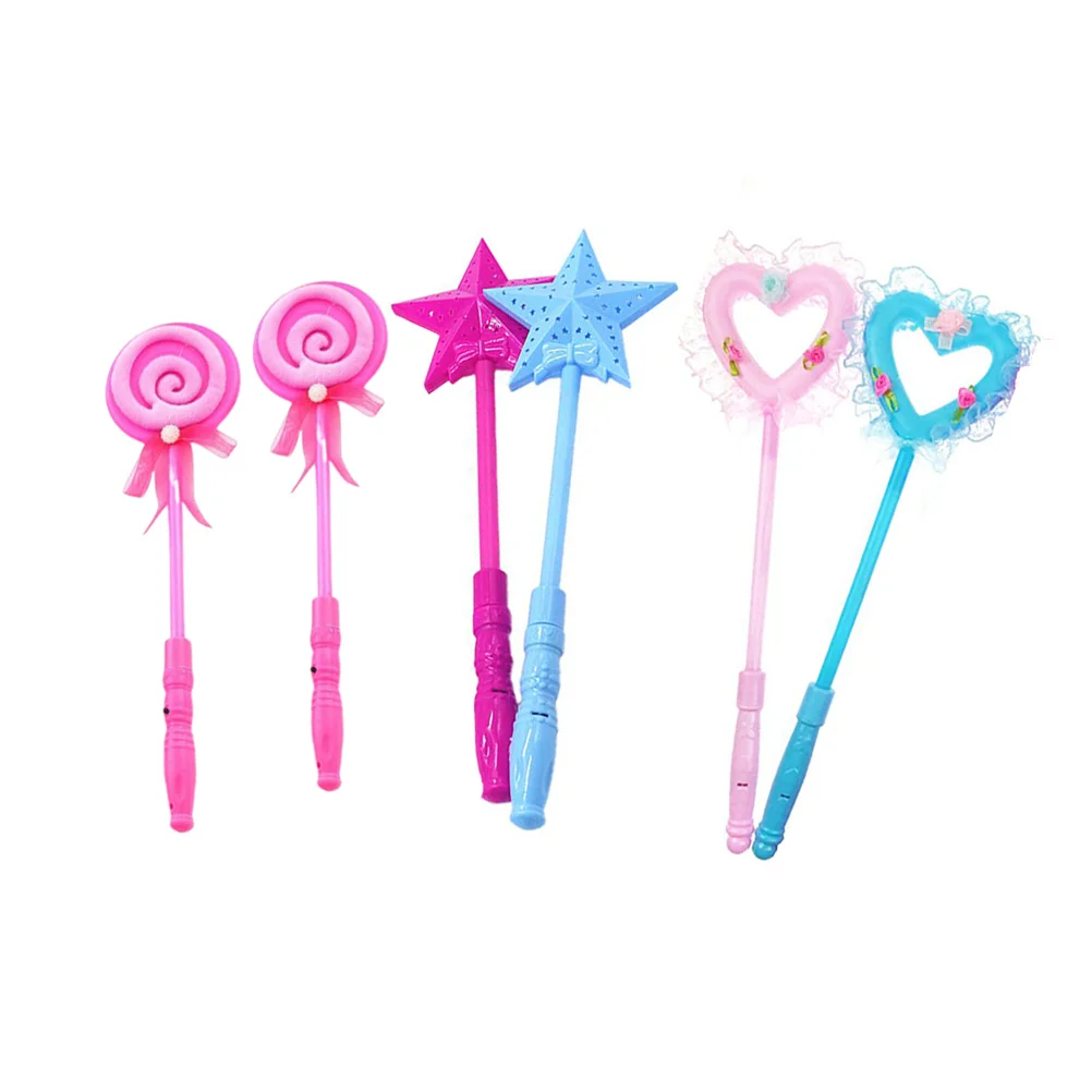 

6 Pcs Glow Sticks Children Toy Shiny Wand Decoration Plastic Flash Decorative