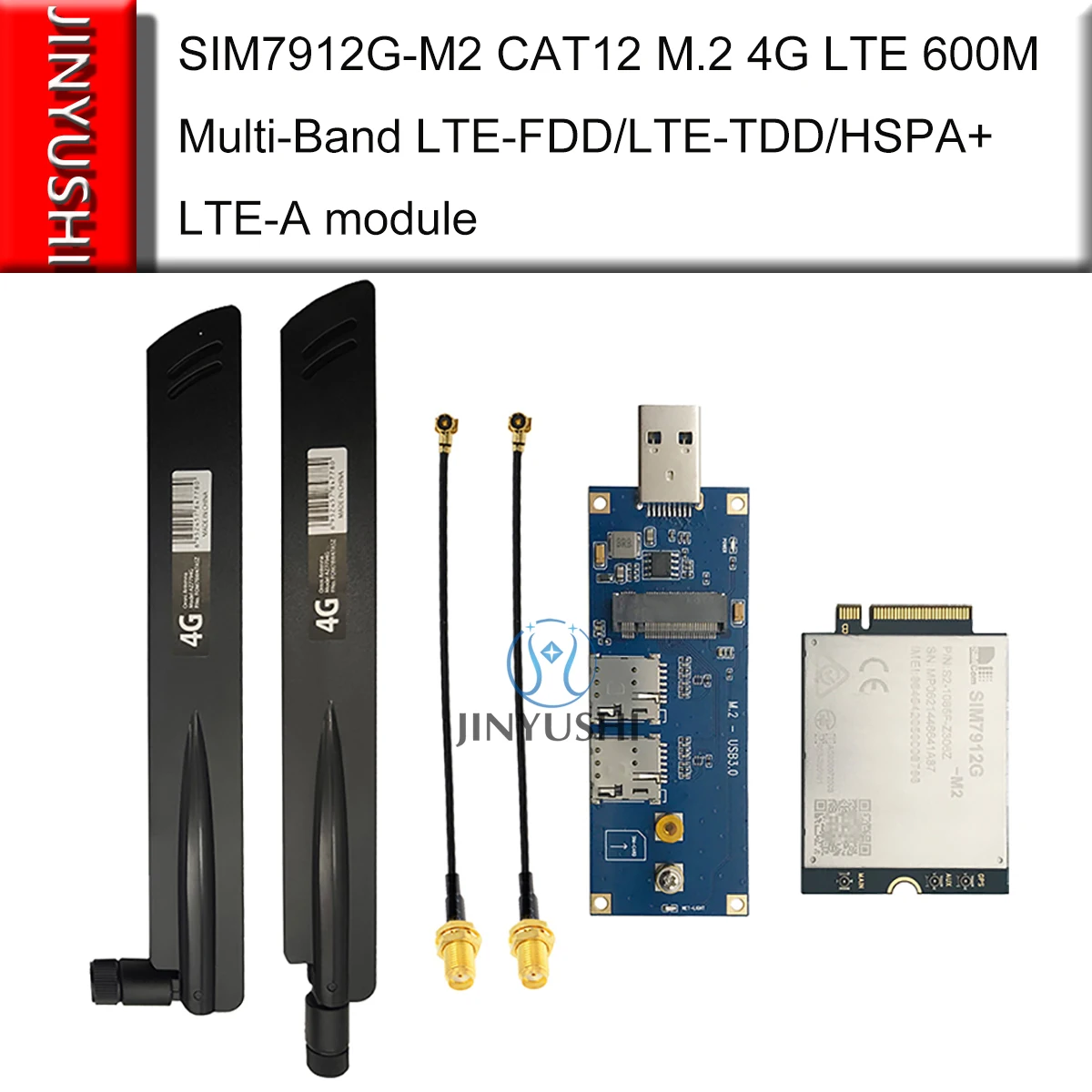 SIMCOM SIM7912G-M2 CAT12 M.2 4G LTE-A 600M Многодиапазонный модуль LTE-FDD/LTE-TDD/HSPA+ с антенной