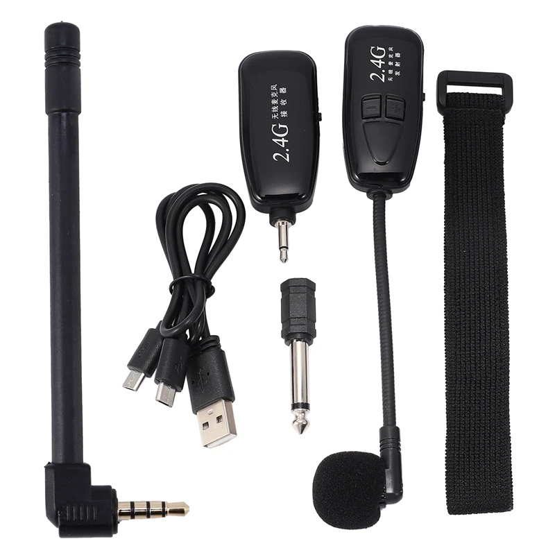 

1 Pcs Mini Speaker 3.5Mm Radio Outdoor Audio Antenna & 1 Set 2.4G Wireless Tie Clip MIC Mobile Phone Wireless Microphone