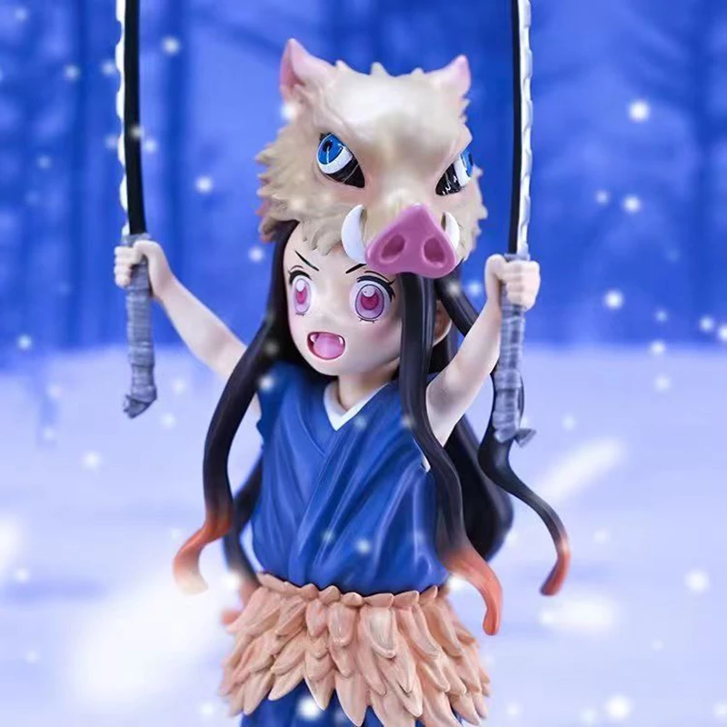 

【In Stock】Originele Demon Slayer Action Figurals Hashibira Inosuke Anime Figurine Statue Figures Cartoon Toy Collectible Model