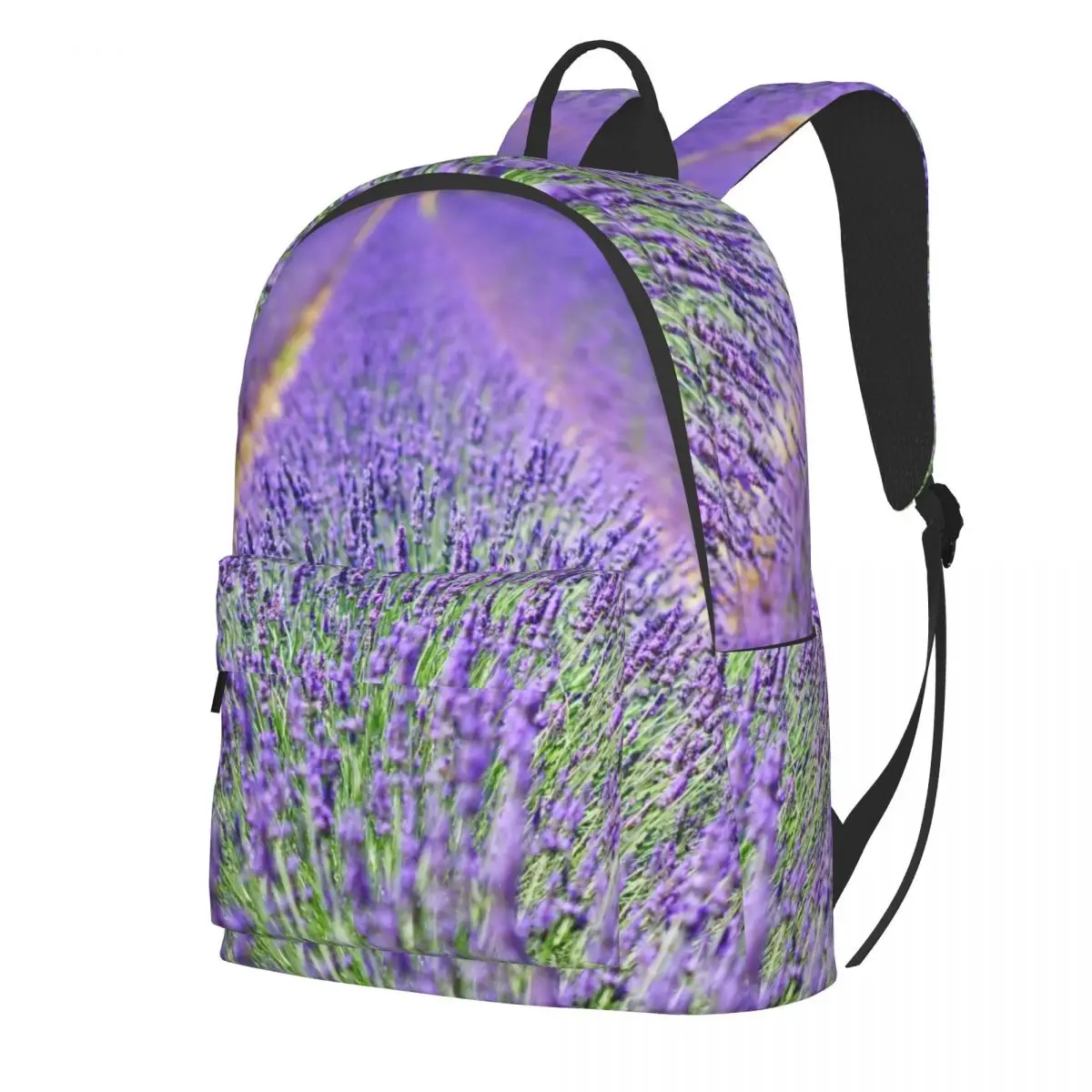 

Fields Of Lavender Backpack Teen Nature Purple Flowers Print Backpacks Polyester Streetwear School Bags Workout Custom Rucksack