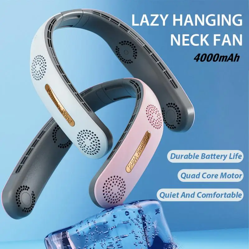

Mini Neck Fan Portable Bladeless Fan Wireless FAN USB Rechargeable Ventilador Cooling Mute Fans For Home Outdoor Sports Fans