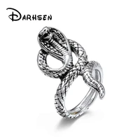 darhsen big male men snake rings silver gold color stainless steel fashion anniversary jewelry party gift size 8 9 10 11 12
