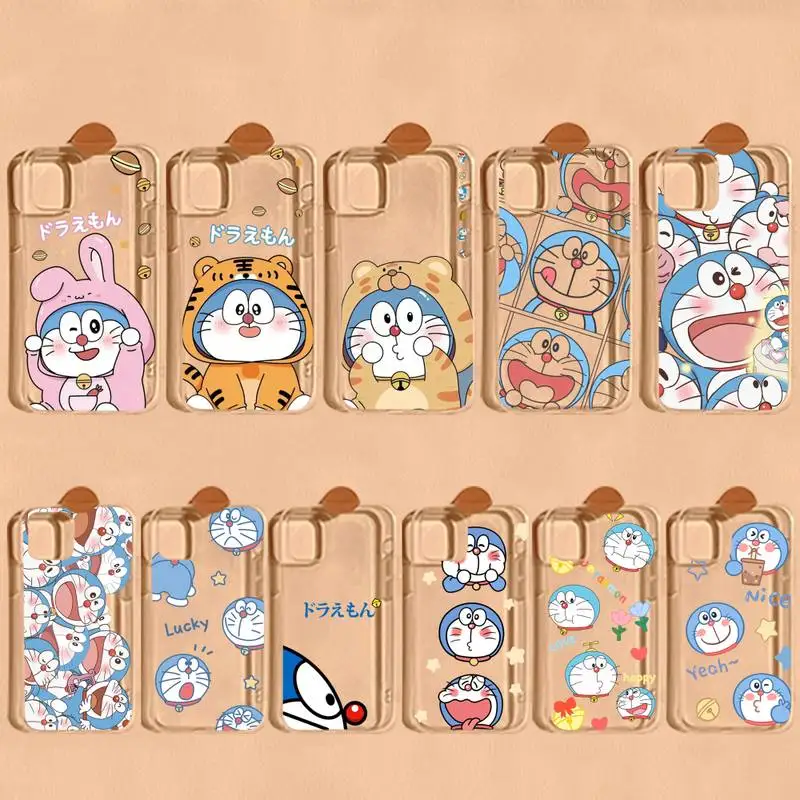 

Cute D-Doraemons Phone Case For iPhone 13 14 Pro Max XS XR 12 11 Pro 13 Mini 6 7 8 Plus Soft Clear Back Cover