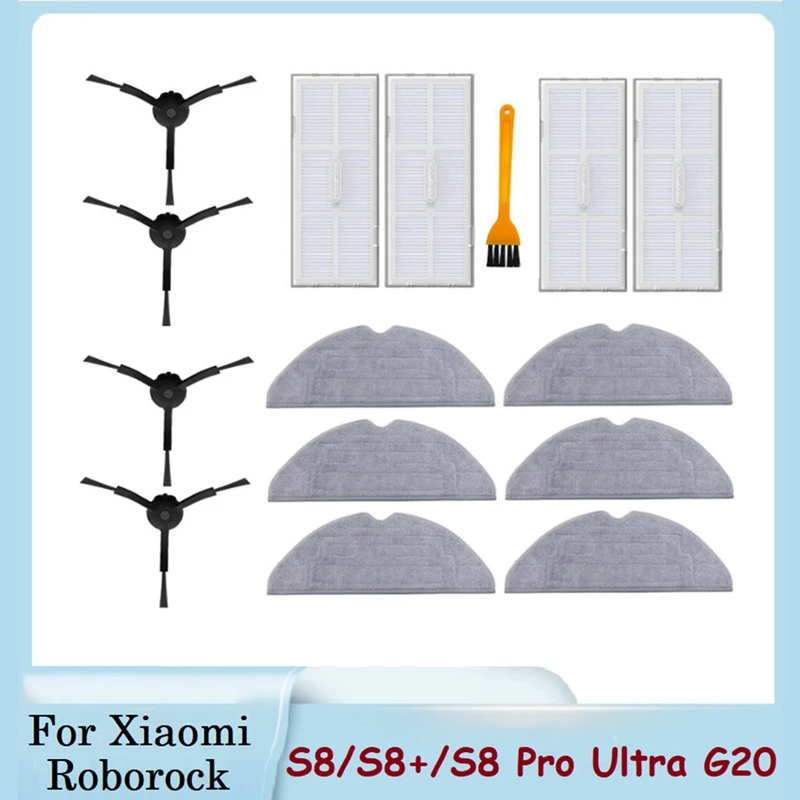 

1Set Replacement Parts For Xiaomi Roborock S8/S8 Pro Ultra Robot Washable HEPA Filter Side Brush Mop Cloth Vacuum Cleaner