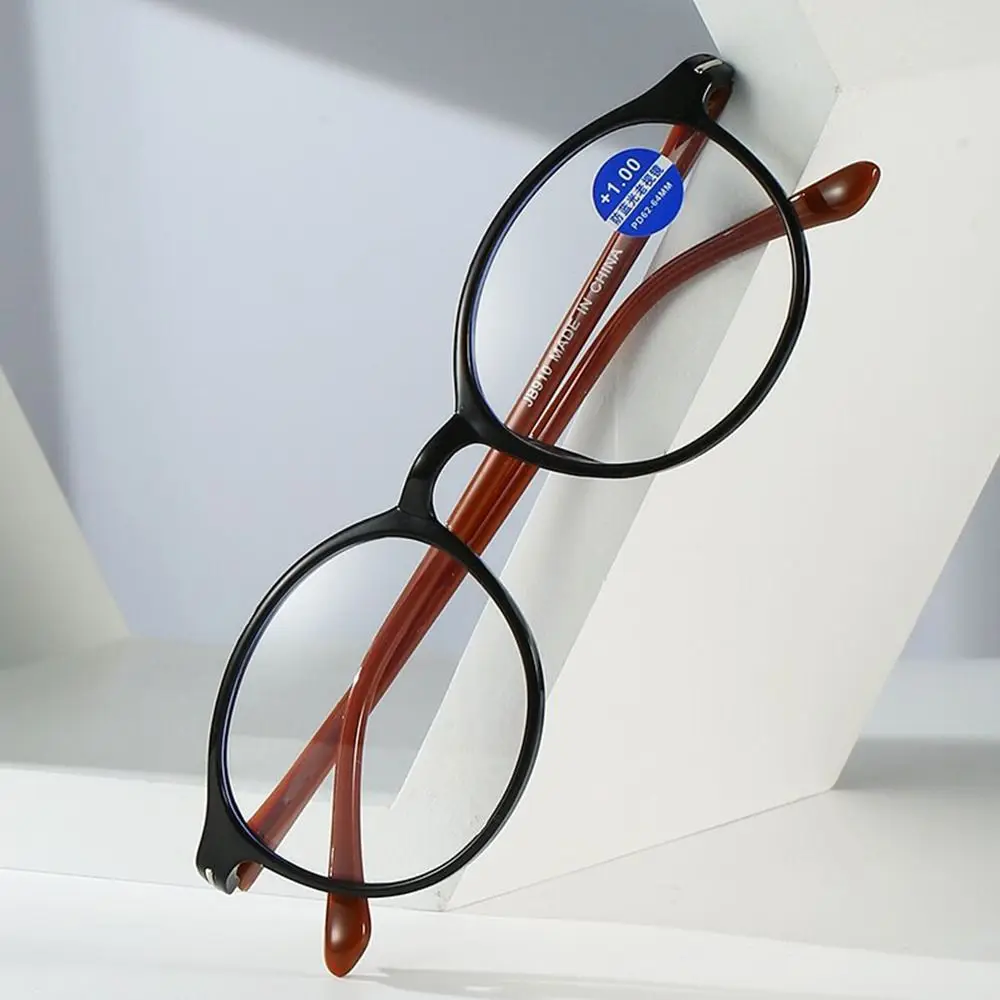 

Vintage Spring Hinge Women & Men Readers Oval Frame Presbyopia Eyeglasses Anti-blue Light Glasses Reading Glasses
