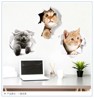 cute cats 3d wall sticker bathroom toilet living room home decoration decals poster background wallpaper vinyl stickers