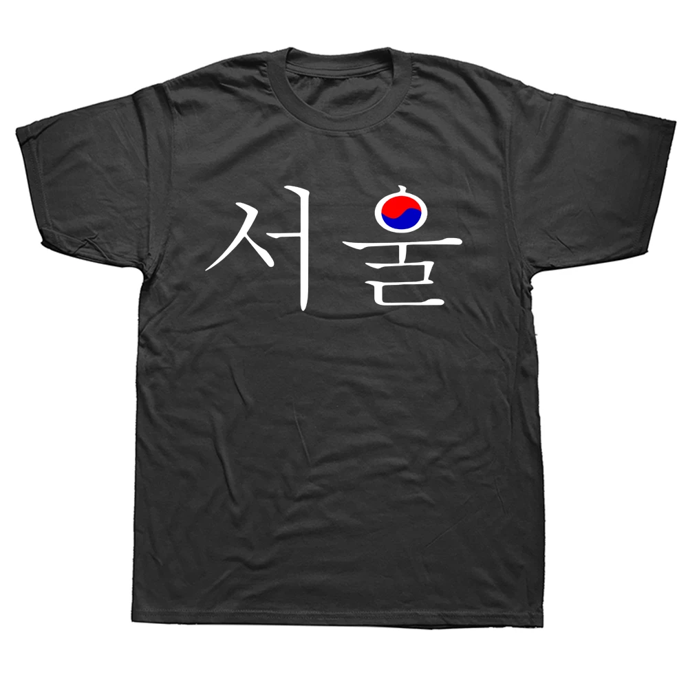 

Футболка хлопковая с коротким рукавом, смешная уличная одежда с принтом флага Южной Кореи, подарок на день рождения, летняя стильная футбол...
