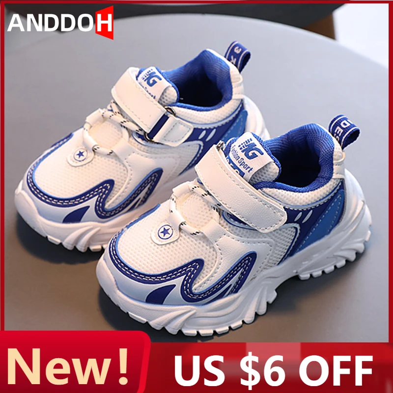 

Size 21-30 Boys Children Breathable Mesh Casual Running Sneakers Kids Soft Bottom Light Sports Footwear Girls Anti-slip Shoe