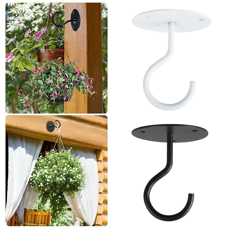 

Metal Hooks Hanging Basket Hooks Lifting Hook Wall Mounted Ceiling Hooks Lanterns Flower Pots Home Decor Plants Outdoor Garden