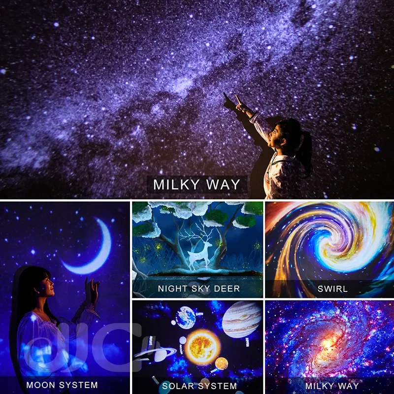 2023 внутренний светодиодный Звездный проектор ночник 6 в 1 для планетария со